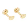 Boutons de manchette noeud boutons de manchette style torsadé double couche plaqué or conception chemise en laiton pour hommes K 230710