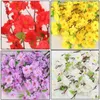 Decorative Flowers 5PCS 65CM Artificial Flower Cherry Spring Plum Peach Blossom Branch Home Wedding Plastic Bouquet