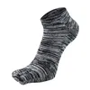 Chaussettes pour hommes 5 paires / lot Coton Toe Five Finger Compression Crew No Show Athletic Cheville Pour Running Sox