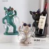 Objetos decorativos Bulldog Estatuetas de animais Porta-copos Enfeites de mesa Modelo de cachorro Estátua Escultura Acessórios para decoração de casa Decoração de sala de estar T230710