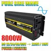 Jump Starter 8000W Pure Sine Wave Power DC 12V24V till AC Inverter 220v Solar Car Converter HKD230710