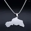 Pendant Necklaces Kurdistan Region Map Necklace For Women Men Chains Stainless Steel Flag Pendants Jewelry Collar N6212S01