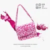 Bolsos de noche de moda de piel sintética para mujer, bolso de hombro de felpa suave para mujer, bolso de mano Vintage de leopardo para mujer, bolsos cálidos de invierno 230710