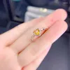 Cluster Rings KJJEAXCMY Fine Jewelry S925 Sterling Silver Inlaid Natural Citrine Girl Noble Ring Support Test Chinese Style Selling