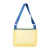 Sac de rangement en gros enfants sac de plage simple épaule maille plage pochette coquille portable jouet collecte organisateur sac réglable en plein air voyage enfants sac de plage