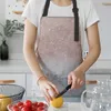 キッチンエプロンモダンローズゴールドピンク大理石エプロンキッチンベーキングアクセサリークリーニング家庭料理エプロンキッチンエプロン女性のためのR230710