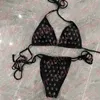 Diamond Brief Bikini Set Vrouwen Sexy Badmode Outdoor Beach Party Badpak Lace Up String Badpak