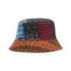 Stingy Brim Hats Bohemia Bucket Hat Grid Fêmea Sol Étnica Vento Pescador Boné Panamá Verão Feminino Bacia Ao Ar Livre Chapéu De Sol 230710