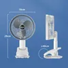 Electric Fans USB Rechargeable Desktop Camping Fan Gears Wireless Electric Clip Circulator Cooling Fan for Outdoor Office Summer Cooling Fan