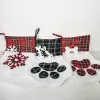 Nouveau grand bas de noël de haute qualité pour animaux de compagnie chien Plaid patte Santa chaussettes bonbons chaussette sacs Festival cadeau sac décor 0710