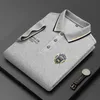 Mannen T-shirts Koreaanse Mode Polo Shirt Zomer Luxe Geborduurde Katoenen Revers Kraag Anti Rimpel Korte Mouwen Tops 230707