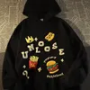 Mens Hoodies Sweatshirts American Retro Retro Marka Nik Hamburger Tasarım Baskılı Çift Tembel Top Pop Giysileri Y2K KAWAII 230710