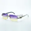 Occhiali da sole XL diamond cool buffs occhiali da sole woow eyewear 3524031 con gambe in corno di bufalo ibrido naturale bianco e nero e lenti tagliate da 57 mm x0710