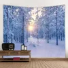 Tapestries Misty Forest Tree Printed Large Wall Tapestry Cheap Wall Hanging Wall Tapestries Wall Art Decor