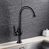 Kitchen Faucets Faucet Copper European Style Single Hole Handle Cold And Water Mixer Tap Deck Mounted Bathroom Sink Basin