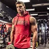 Débardeurs pour hommes Gymnases pour hommes Gilet à capuche Sweat-shirts à capuche sans manches Débardeur Tee Bodybuilding Fitness Gilet pour hommes Chemises Casual 230710