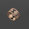 Sweet Four-Leaf Clover Clovers Rings Kaleidoscope Ring Female Minority Design Sense of Fashion Simple Clover Smycken Platerade Rose Gold S