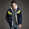 Masculino Down Parkas Wholesale- 2016 Roupas da Moda Masculina Parka de Inverno Gola de Pele com Capuz Olhos Grandes Casaco Grosso Quente Jaqueta Acolchoada de Algodão Sobretudo Tamanho Grande Z230711