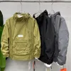 Erkek Ceketler Lüks Bahar Sonbahar Ceket Kore Moda Çift Zip Kapşonlu Açık Siyah Kat Cep Sporları 230710