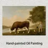 Haute qualité fait à la main George Stubbs Art peinture le Lincolnshire Ox classique toile décoration murale