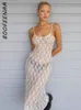 Basic Casual Dresses BOOFEENAA See Through Floral Mesh Lace Dresses Y2k Sexy Black Tie Up Hollow Out Backless Maxi Long Dresses Women C16-BI15 230710