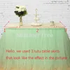 Table Skirt 100cm Tulle Wonderland Tutu Skirting Wedding Birthday Baby Shower Home Banquet Party Decoration 230710