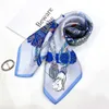 Knight Women's Elegant Accessories 70cm Satin Printed Square Scarf 2023 The price of new listing Factory Free shipping