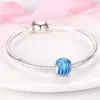 925 Sterling Silver New Fashion Women Pandora paciorki Blue Ocean Summer Style Swinging Starfish Octopus Dolphin Bead Charm nadaje się do bransoletek i bransoletek