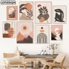 Peintures Boho Mur Affiches Feuilles De Plantes Imprimer Des Images Lignes Abstraites Art Prints Sun Mountain Nordique Affiche Salon Décor 230707