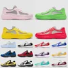 Americas Cup Soft Rubber Fabric Sneaker Designer Mens Casual Shoes Patent Leather Flat Trainers Low Top Sneakers Pink Green Mesh America For Men Sneakers Storlek 38-46