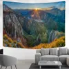 Tapestries Mountain Top Sunshine Natural Scenery Tapestry Wall Hanging Witchcraft Rivers rumdekor Bakgrundsduk