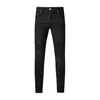 Projektant dżinsy europejskie fioletowe dżinsowe haftowe pikowanie rozryte dla marki trendu vintage spodni męskie fold szczupły moda 115