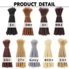 Afro Kinky Bulk Natural Human Hair Dreadlocks Braids Crochet Flechten Extensions Handmade Soft Faux Locs für Frauen Schwarz 220409