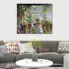 高品質キャンバスアート湖の近くピエール・オーギュスト・ルノワール絵画手作り印象派アートワーク壁の装飾リビングルーム用