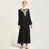 Abbigliamento etnico Abito lungo musulmano Donna Abaya Abiti da caftano marocchino turco Jilbab Abiti Dubai Abiti islamici Eid Mubarak Djellaba Femme