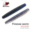 Aas Lokt ESFISHING Finesse Worm 10 stks 65mm Stick Baits Snoek Bass Siliconen Pesca Isca Kunstmatige Vissen Lokt HKD230710