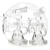 9 pulgadas Clear Dab rig narguile vidrio bong matriz perc fumar pipa de agua shisha BONGS con tazones de 14.4 mm