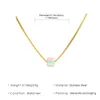 Pendant Necklaces Fashion Temperament Transparent Color Bead Necklace For Women Men Simple Stainless Steel Geometric Chain Lovers Jewelry