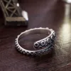 Wedding Rings MKENDN 925 Sterling Silver Ring Gothic Deep Sea Squid Octopus Ring Fashion Jewelry Open Adjustable Size High Quality Jewelry Z230712