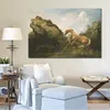 Animal Canvas Art Wildlife Painting George Stubbs Horse Frightened by A Lion Handmade Classical Landscape High Quality