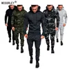 Trainingspakken voor heren Trainingspak voor heren Militaire hoodie 2-delige sets Costom Your Camouflage Muscle Man Herfst Winter Tactisch zweetjack Broeken 230710