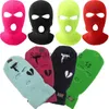 Mössa/Dödskallemössa 3 hål Vintervarm Unisex Balaclava Mask Mössa Helmask Svart Stickad Skid Snowboard Mössa Hip Hop Flerfärgad Mössa J230710