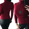 Op de lente van 2019 hebben vrouwen gebreide turtleneck trui casual zachte poloneck jumper mode slanke femme elasticiteit pullovers7835298