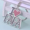 Porte-clés créatif I Love Papa porte-clés robuste et Durable sans blesser la peau pour les filles garçons décoration de clé