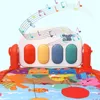 Rattles Mobiles QWZ Baby Rattles Play Mat Educational Puzzle Carpet With Piano Keyboard Lullaby Music Kids Gym Crawling Activity Rug Toys 230707