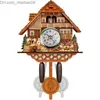 Wall Clocks Cuckoo Wall Clocks Modern Living Room Home Decoration Clock Anti que Chalet European Style Retro Wooden Clock Wall Home Decor New Z230710