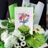 Autres fournitures de fête d'événement Cartes de vacances Papier de voeux avec fleurs 3D fabriquées à la main Carte de note tactile confortable Assez vierge pour l'anniversaire 230707