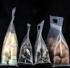 Sac en plastique transparent à fond plat Pochettes de rangement pour noix alimentaires Fermeture éclair transparente Sac d'emballage debout SN4182