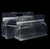 Sac en plastique transparent à fond plat Pochettes de rangement pour noix alimentaires Fermeture éclair transparente Sac d'emballage debout SN4182