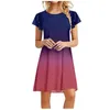 Casual Kleider Frauen Sommer Lose V-ausschnitt Blumen Druck Dame Mode Kurzarm Strand Mini Kleid Bequeme Elegante Vestido